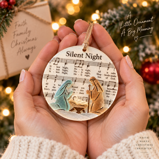 🎅Christmas Hymn Keepsake Ornaments--🎶 Timeless Songs of Faith for Your Tree