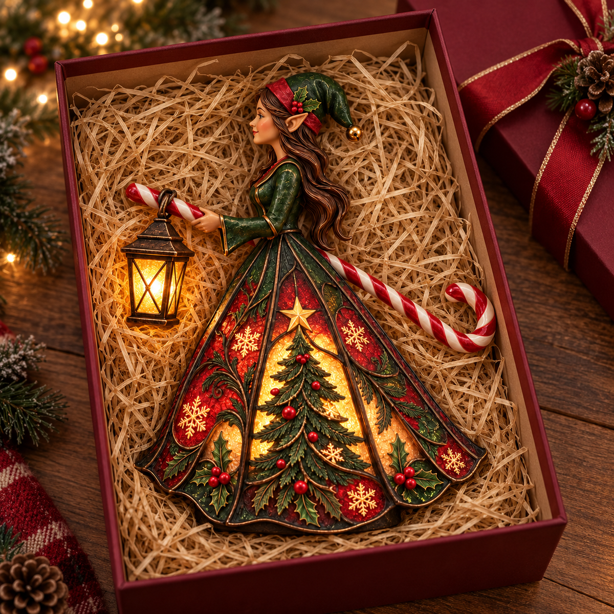 🎄 Santa & Elf Light-Up Figurines – A Warm Christmas Welcome ✨