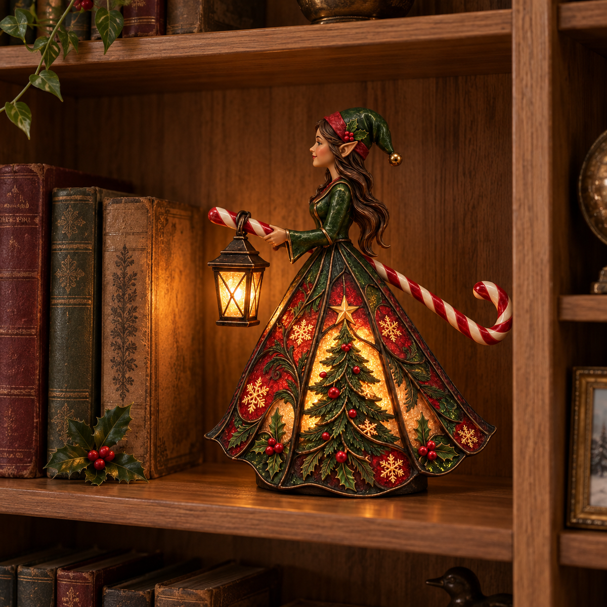 🎄 Santa & Elf Light-Up Figurines – A Warm Christmas Welcome ✨