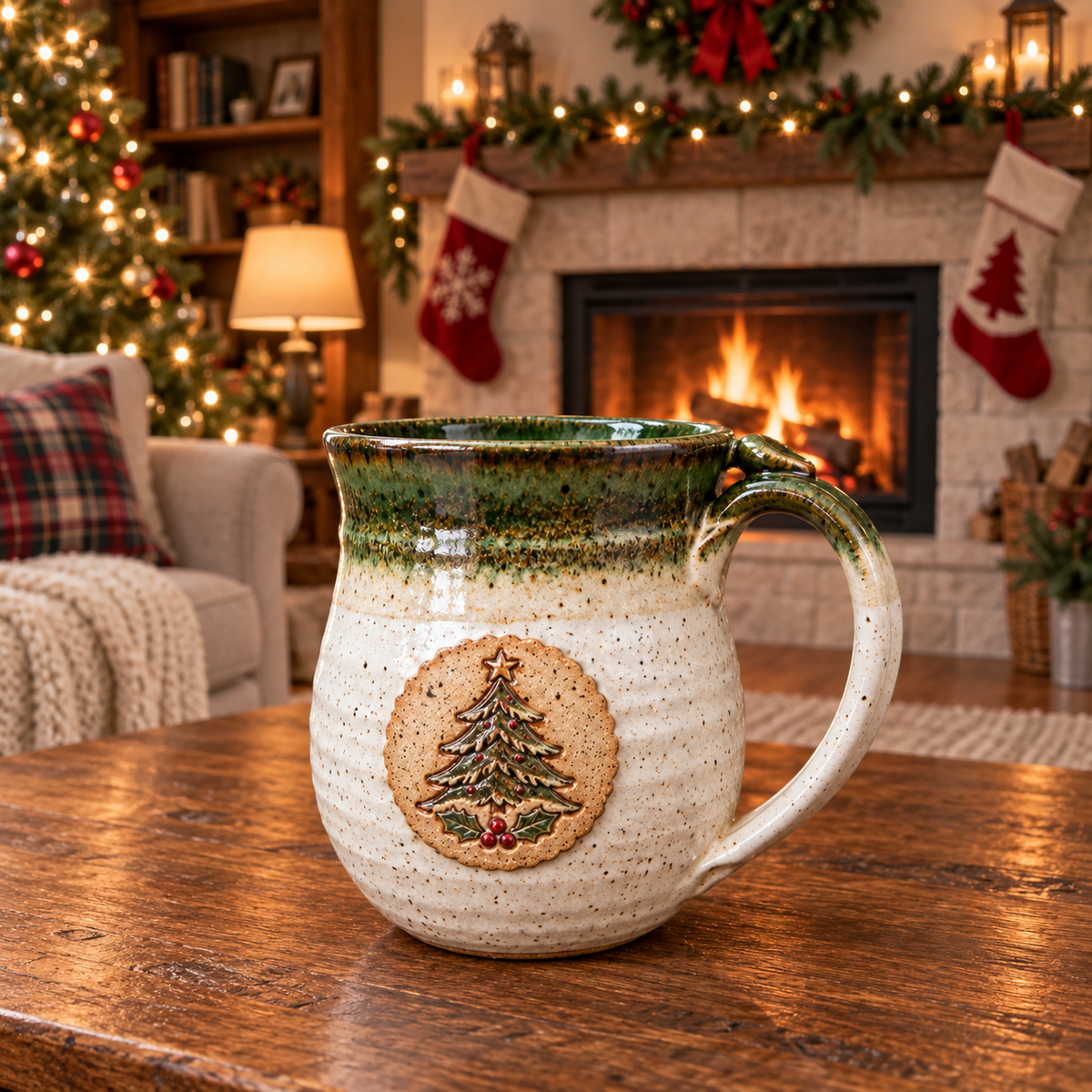 🎄 Cozy Christmas Tree Mug - Larger size!! | 14 ounces