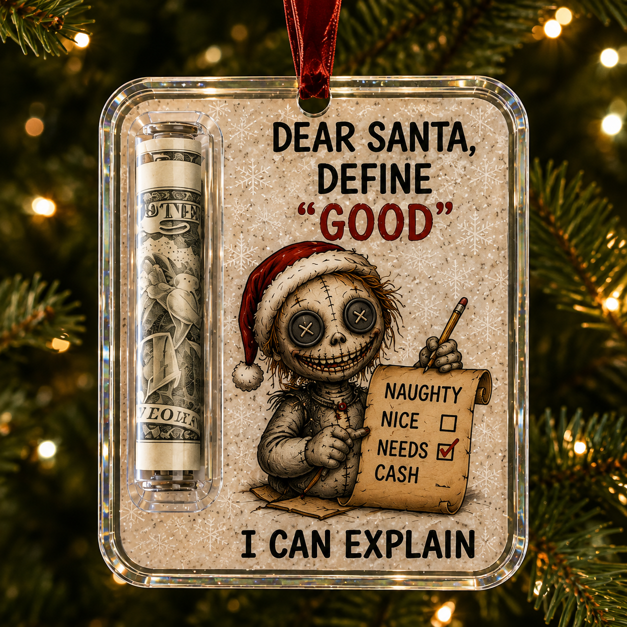 🔥Last Day 49% OFF - ✨🎄Festive Cash Pocket Ornament – A Playful Way to Gift Money