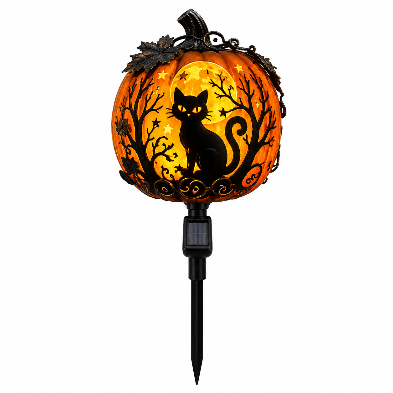 🎃 Solar Pumpkin Stake Light – Spooky LED Decor for Halloween Nights 👻