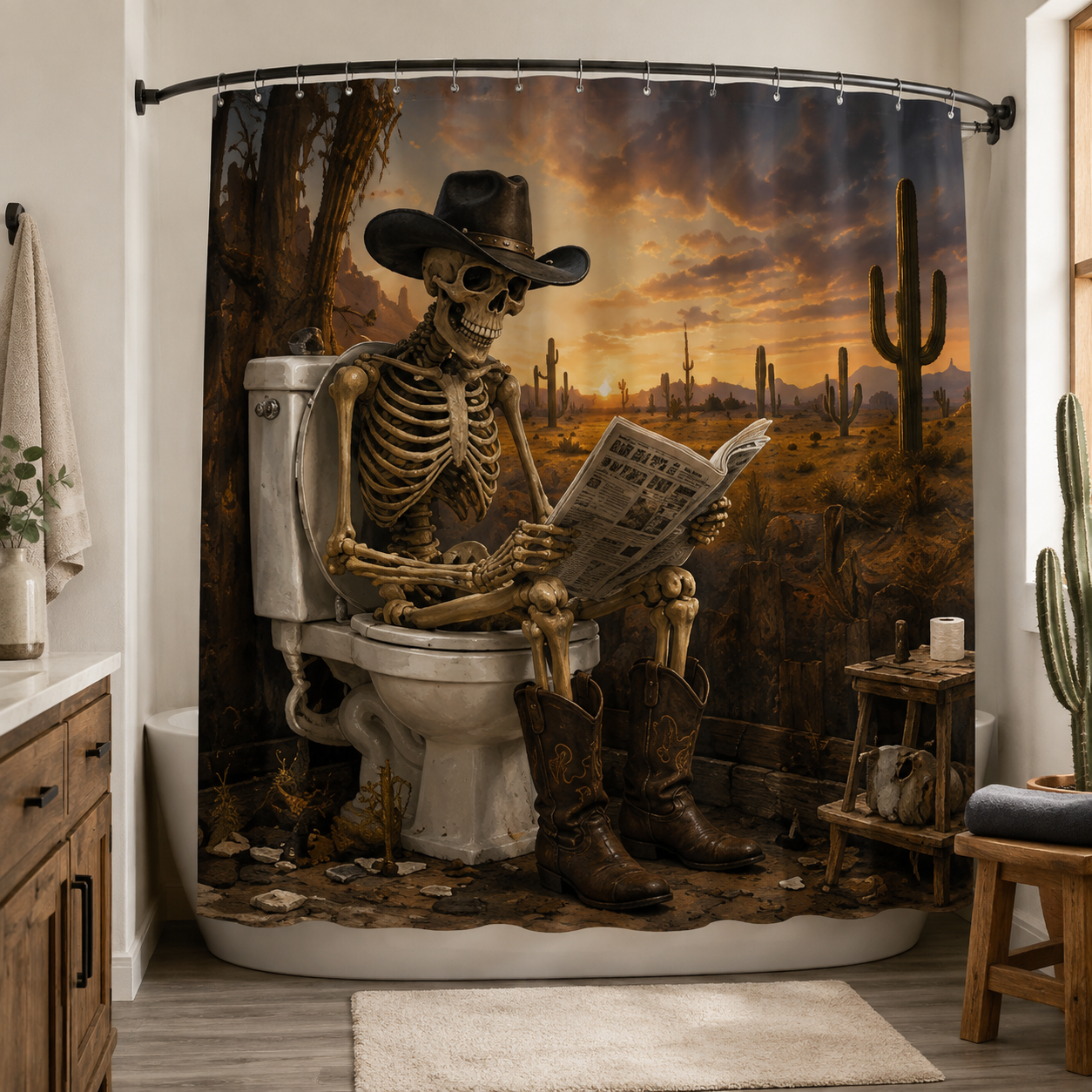 🦖🚽Quirky Bathroom Shower Curtain Collection🤣