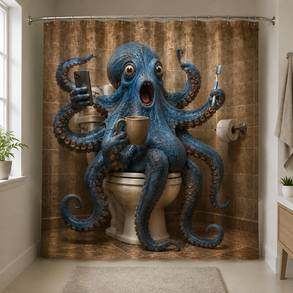 🦖🚽Quirky Bathroom Shower Curtain Collection🤣