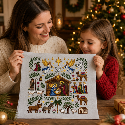 ✝️ Blessed Nativity Cross Stitch Pattern