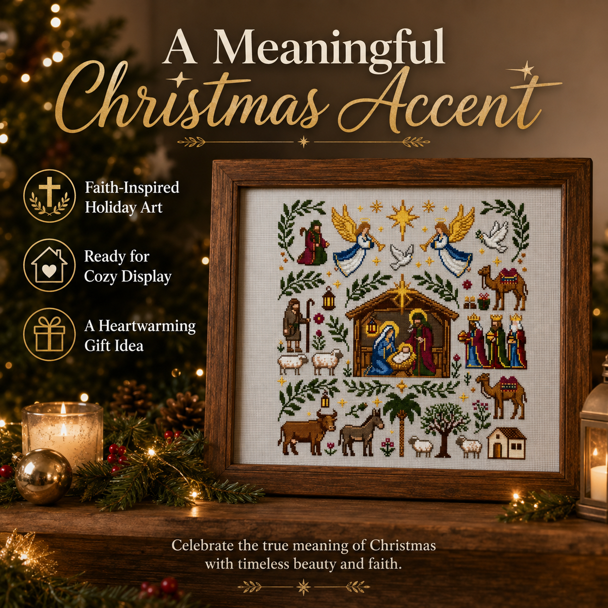 ✝️ Blessed Nativity Cross Stitch Pattern
