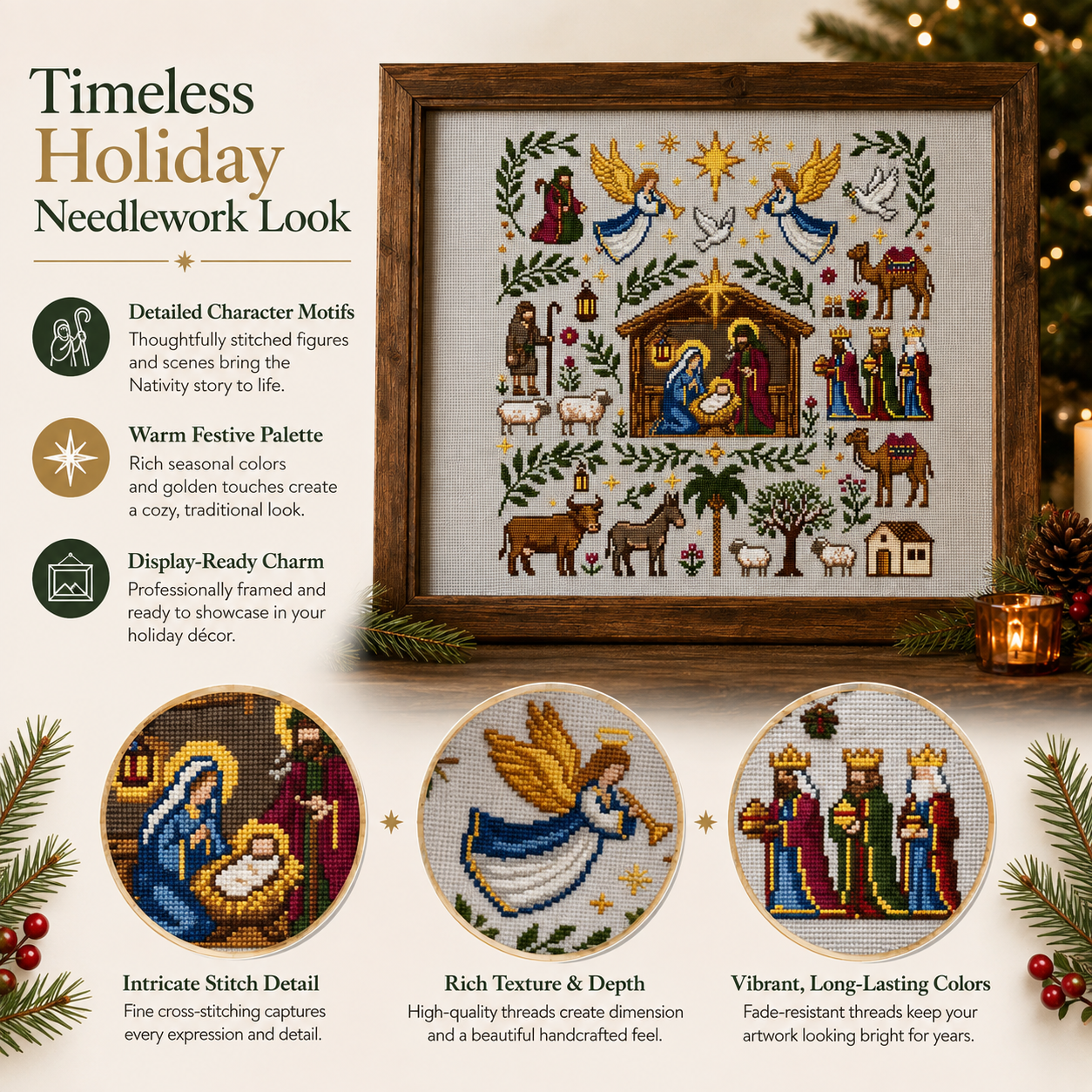 ✝️ Blessed Nativity Cross Stitch Pattern