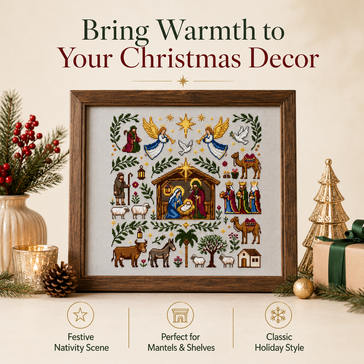 ✝️ Blessed Nativity Cross Stitch Pattern