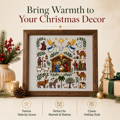 ✝️ Blessed Nativity Cross Stitch Pattern