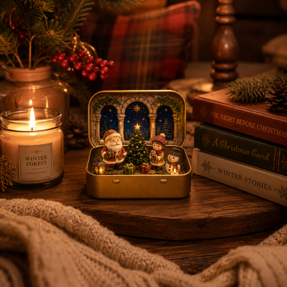 🎄 A Tiny Christmas Wonderland in a Tin