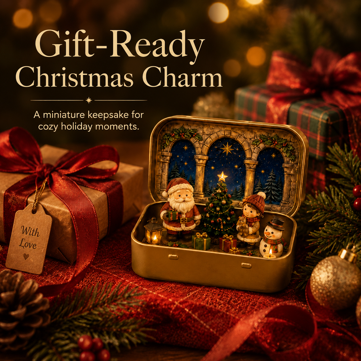 🎄 A Tiny Christmas Wonderland in a Tin