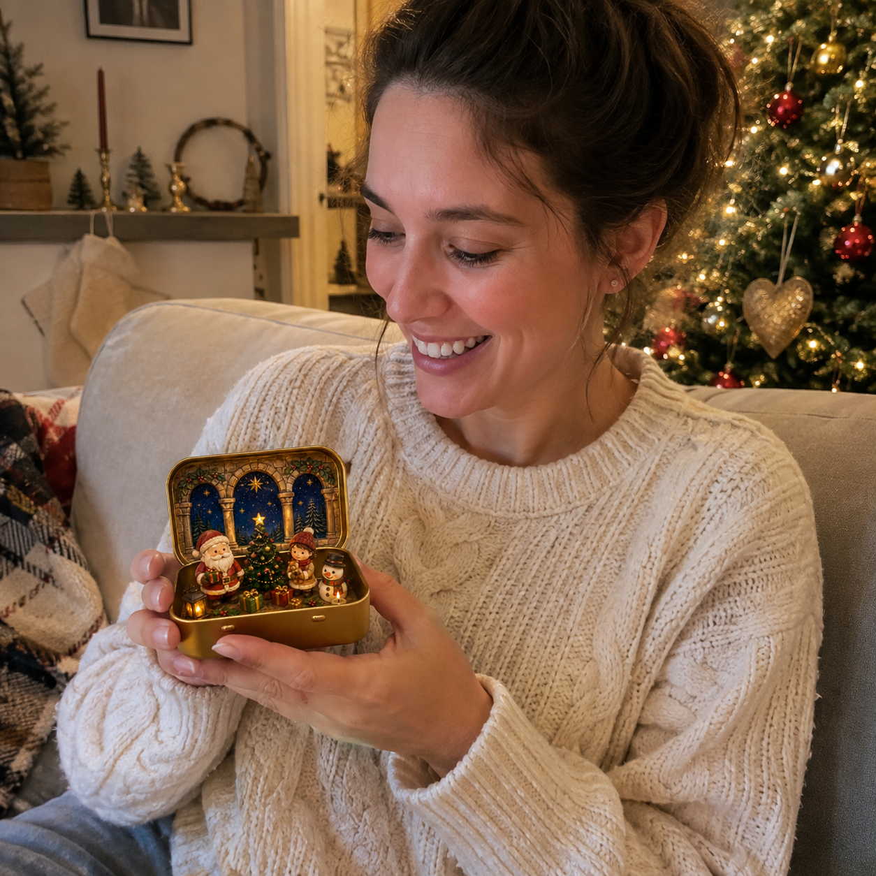 🎄 A Tiny Christmas Wonderland in a Tin