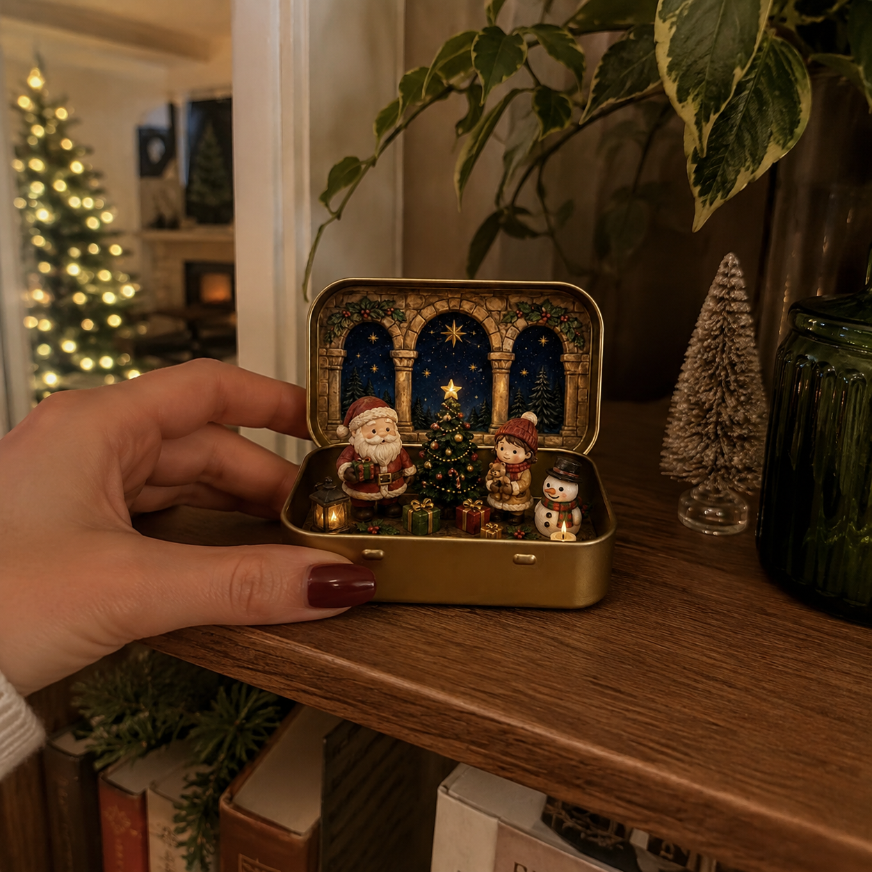 🎄 A Tiny Christmas Wonderland in a Tin