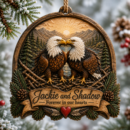 ❤️Jackie & Shadow – Bald Eagle Christmas Ornament