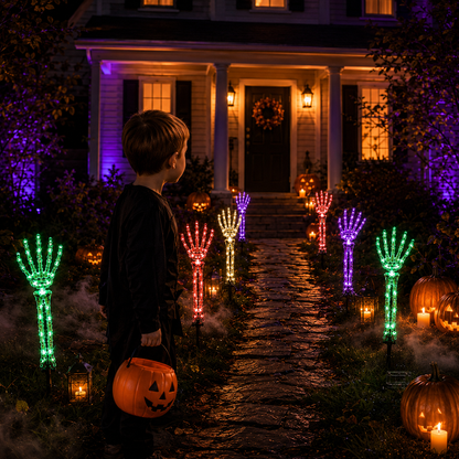 💀Skeleton Hand Lights — Give Your Halloween Path a Spooky Glow!🎃✨