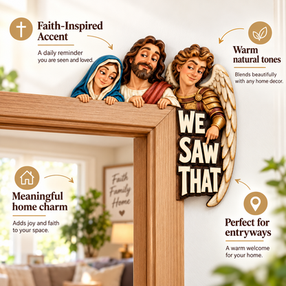 🙏👀3D Artisan Painted Wood Door Accent🎁🤣