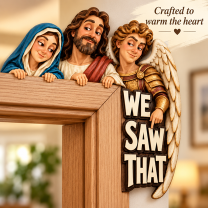 🙏👀3D Artisan Painted Wood Door Accent🎁🤣