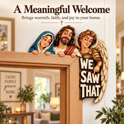 🙏👀3D Artisan Painted Wood Door Accent🎁🤣