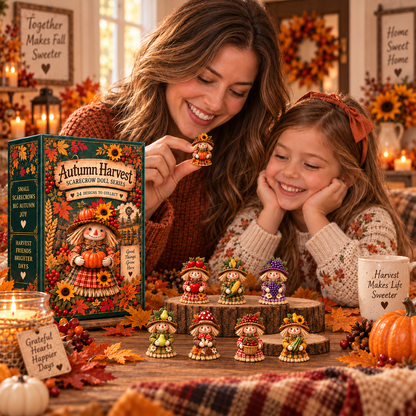 🔥😍Autumn Harvest Little Friends Blind Box – 24 Mini Scarecrow Collectibles for Cozy Fall Days🍂