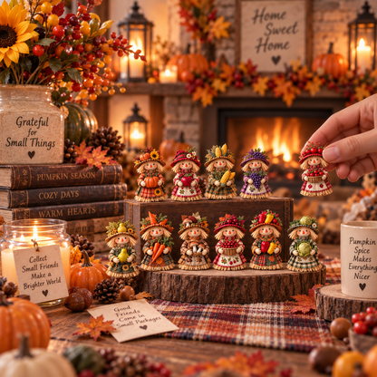 🔥😍Autumn Harvest Little Friends Blind Box – 24 Mini Scarecrow Collectibles for Cozy Fall Days🍂