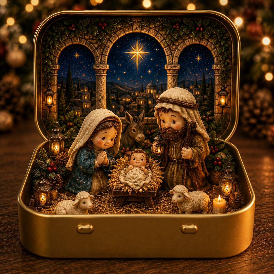 Style D Nativity Christmas scene