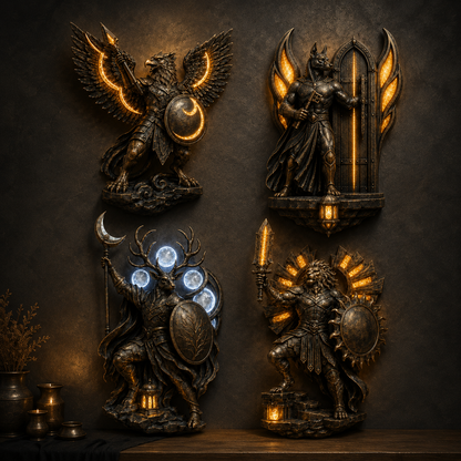 🔥😍Guardians of the Eternal Flame Sculptural Wall Light Collection
