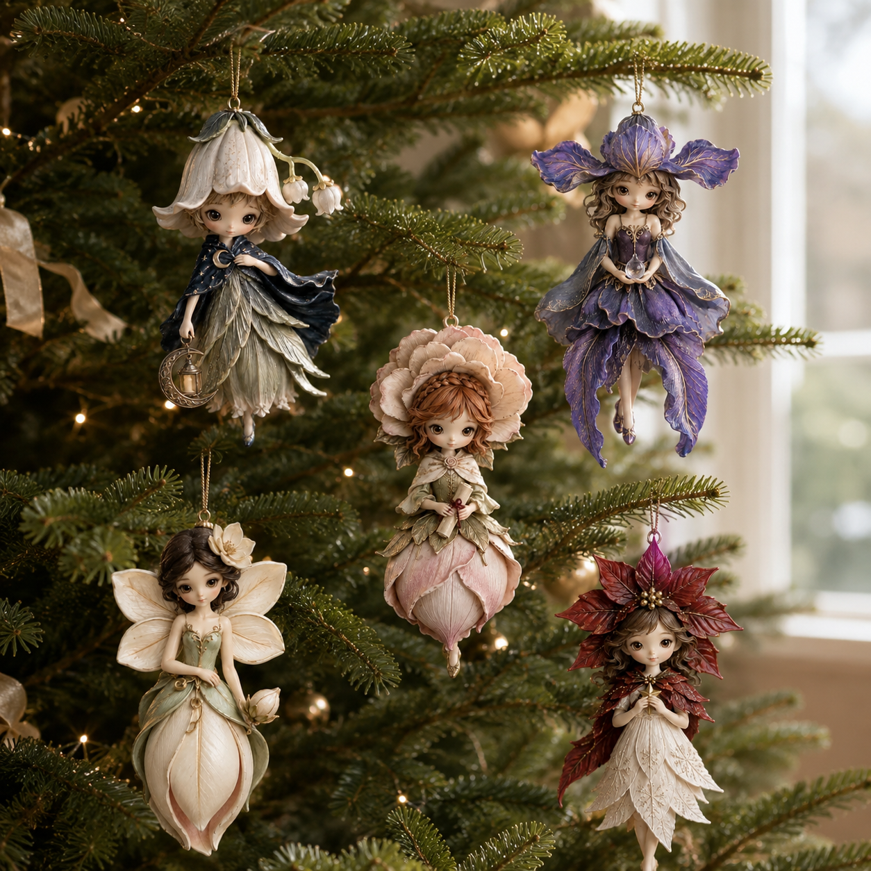 🌹😍Enchanted Bloom Fairy Christmas Ornament Collection