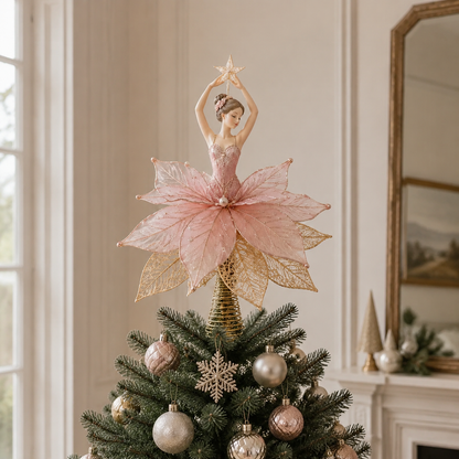 💃🌸Starlit Petal Dancer Christmas Tree Topper