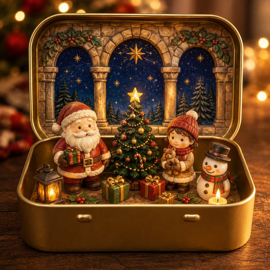 🎄 A Tiny Christmas Wonderland in a Tin