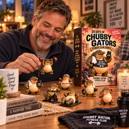 🔥😂24 Days of Chubby Gators™ – Funny Fitness Gator Advent Calendar