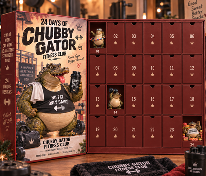 🔥😂24 Days of Chubby Gators™ – Funny Fitness Gator Advent Calendar