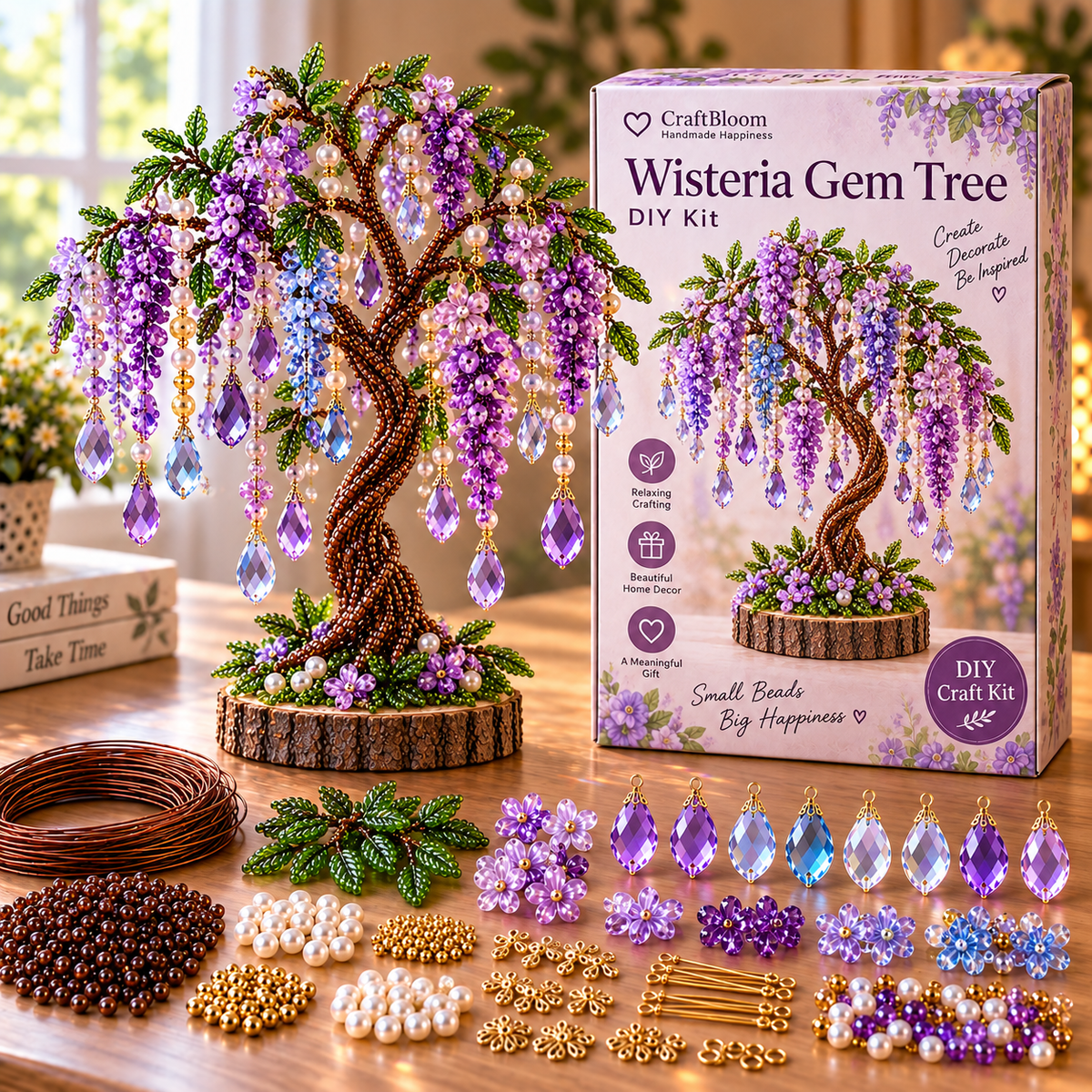 🔥😍DIY Beaded Tree Craft Kit – Handmade Home Decor🌳