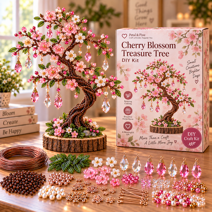 🔥😍DIY Beaded Tree Craft Kit – Handmade Home Decor🌳