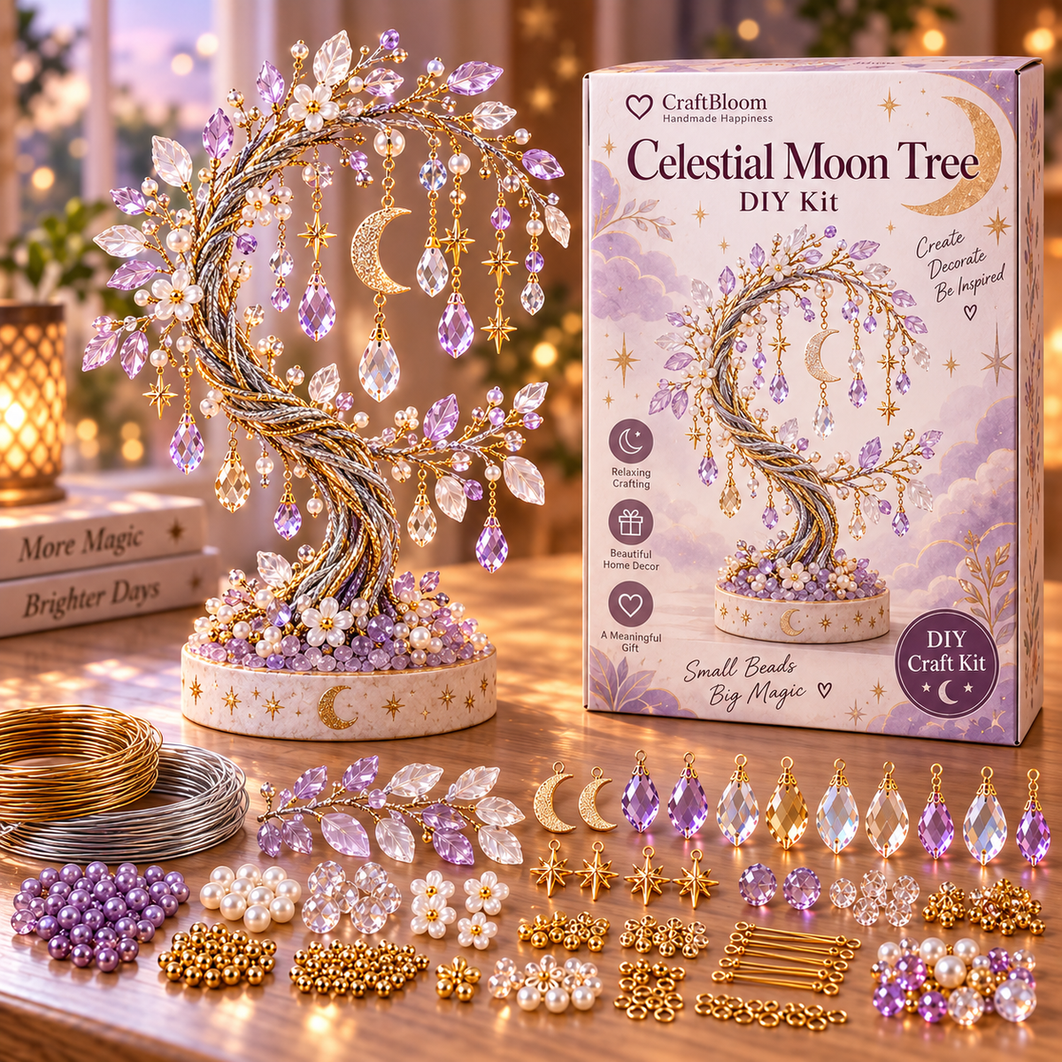 🔥😍DIY Beaded Tree Craft Kit – Handmade Home Decor🌳