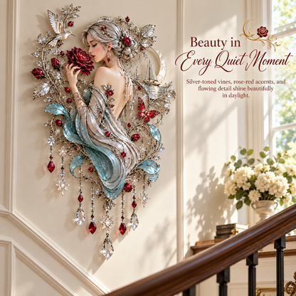 🌙 Moonlit Rose Goddess Starfall Wall Light