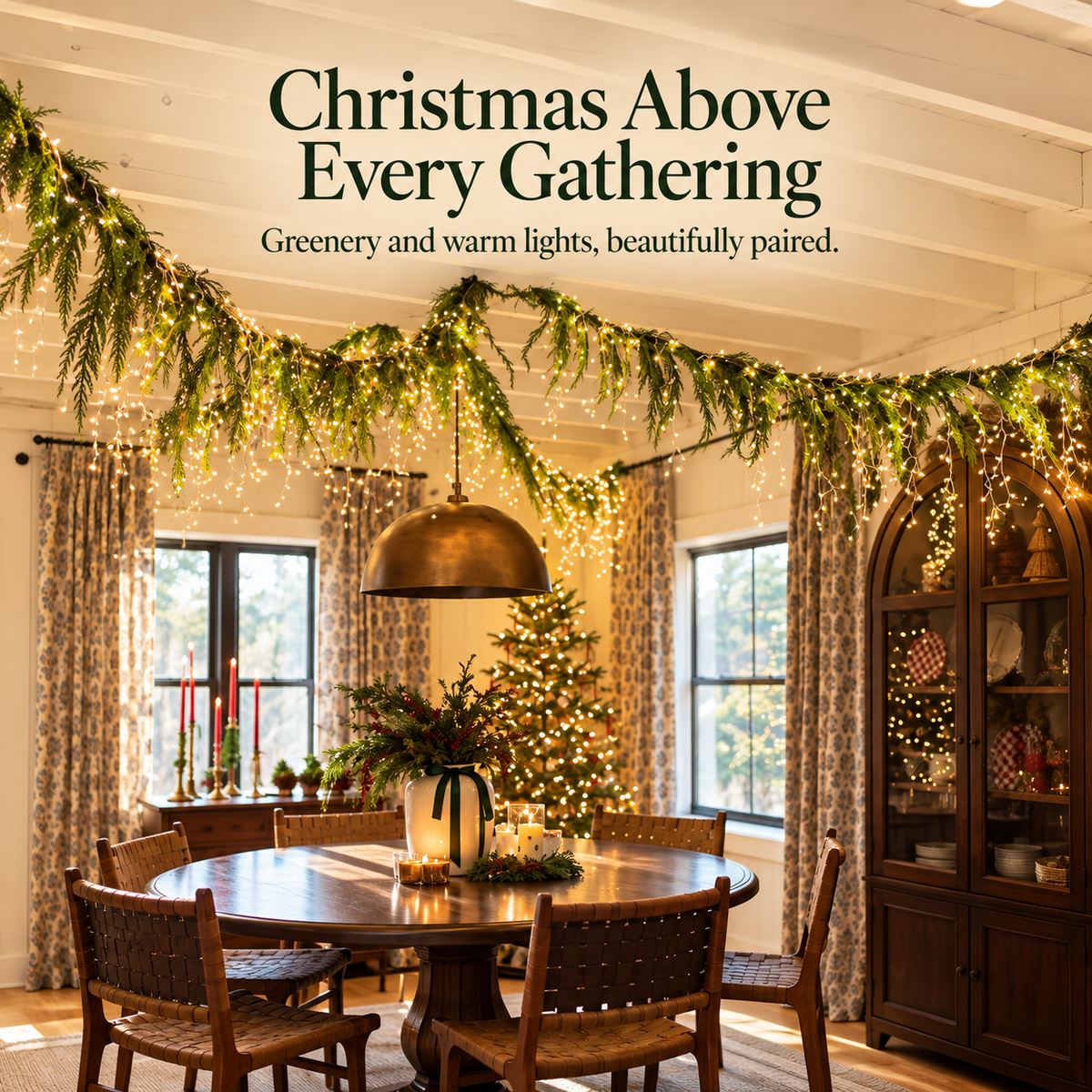 🎄Christmas EverGreen™ Holiday Garland — ✨Turn Empty Spaces Into Holiday Magic