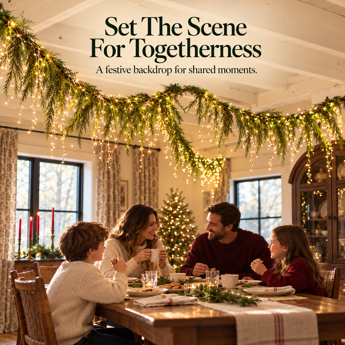 🎄Christmas EverGreen™ Holiday Garland — ✨Turn Empty Spaces Into Holiday Magic