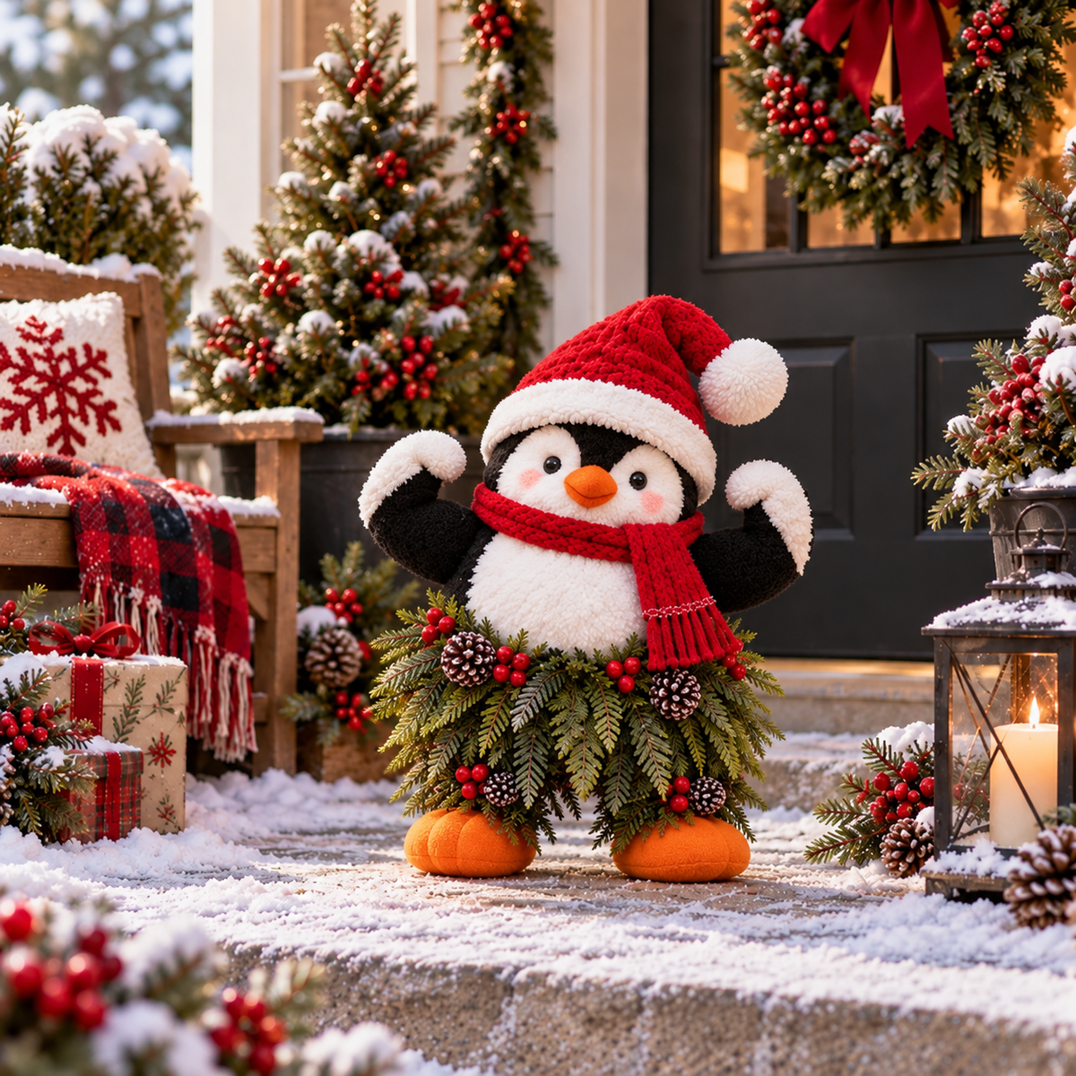 🔥🥰Jolly Waddle™ – Christmas Welcome Penguin Decorations