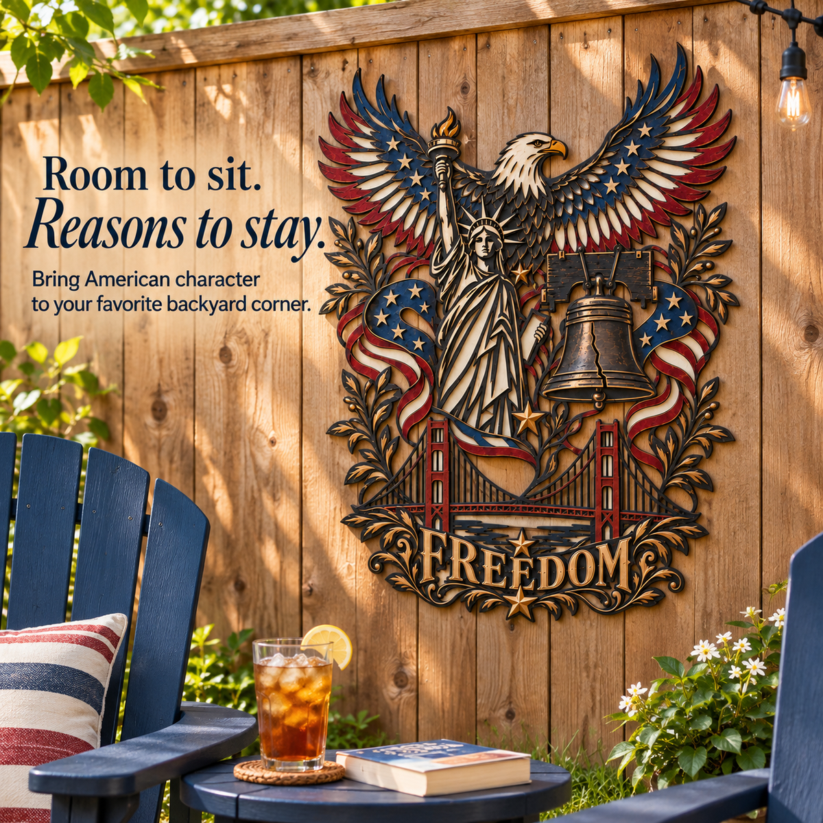 🇺🇸 Spirit of Freedom – American Heritage Iron Wall Art 🦅