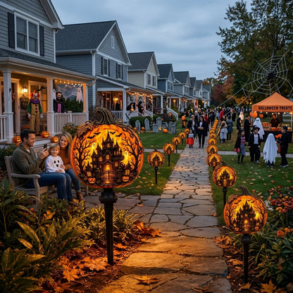 🎃 Solar Pumpkin Stake Light – Spooky LED Decor for Halloween Nights 👻