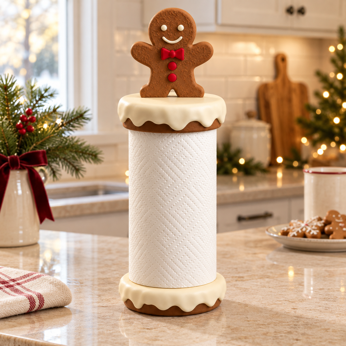 🎅 Santa Hat Paper Towel Holder