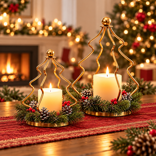 ✨Golden Glow Christmas Tree Candle Lanterns