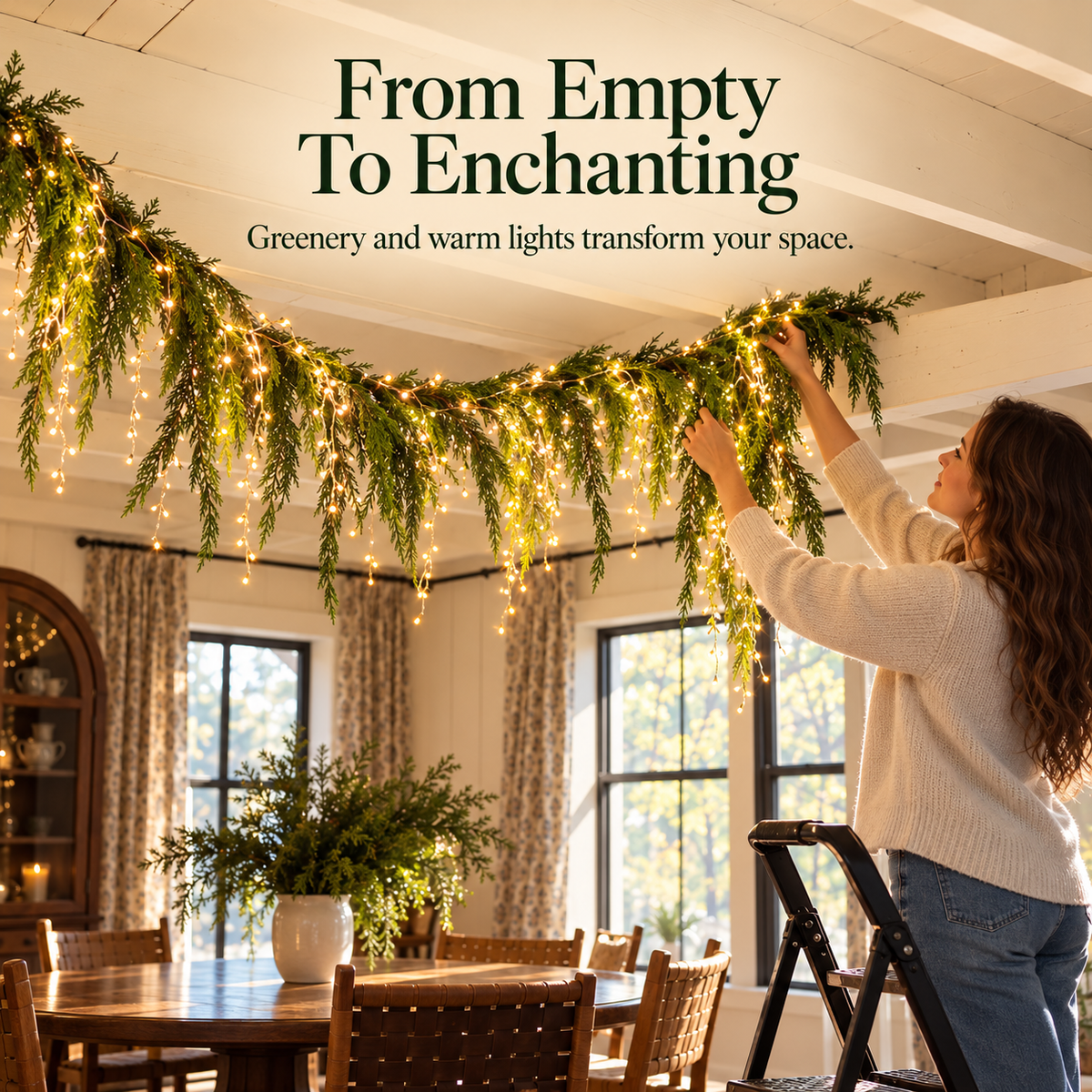 🎄Christmas EverGreen™ Holiday Garland — ✨Turn Empty Spaces Into Holiday Magic