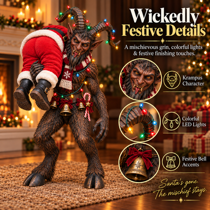 😈 No Santa, No Christmas! – Lighted Krampus Porch Decor 🎄