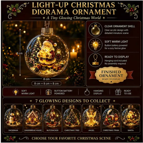 🔥LAST DAY 49% OFF - 🎄2027 Glowing Christmas Ornament – A Tiny Winter World in Your Hands