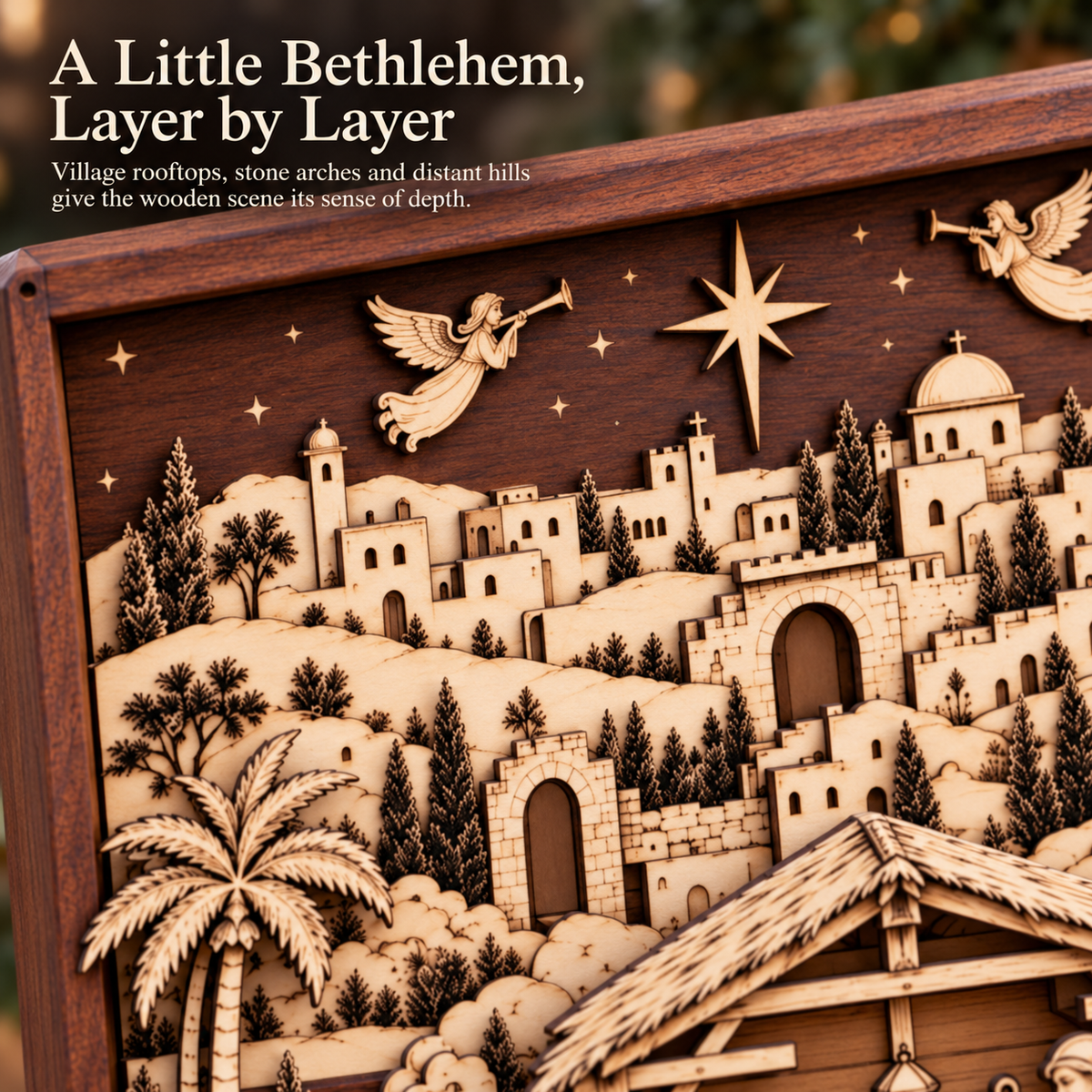 🔥🙏The Bethlehem Storybook — Wooden Nativity Scene Puzzle