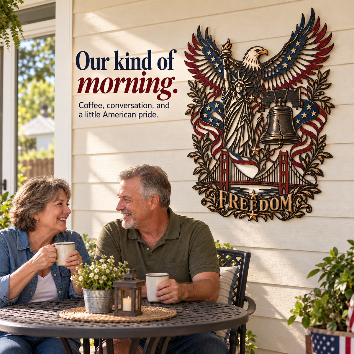 🇺🇸 Spirit of Freedom – American Heritage Iron Wall Art 🦅