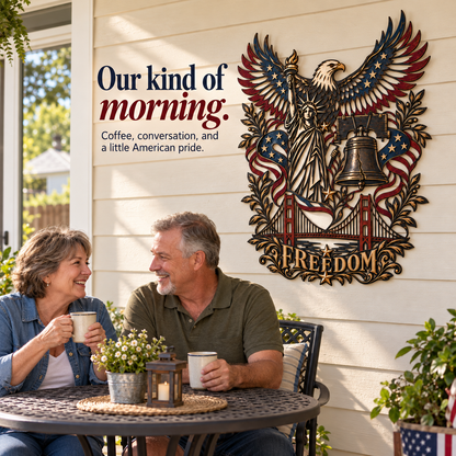 🇺🇸 Spirit of Freedom – American Heritage Iron Wall Art 🦅