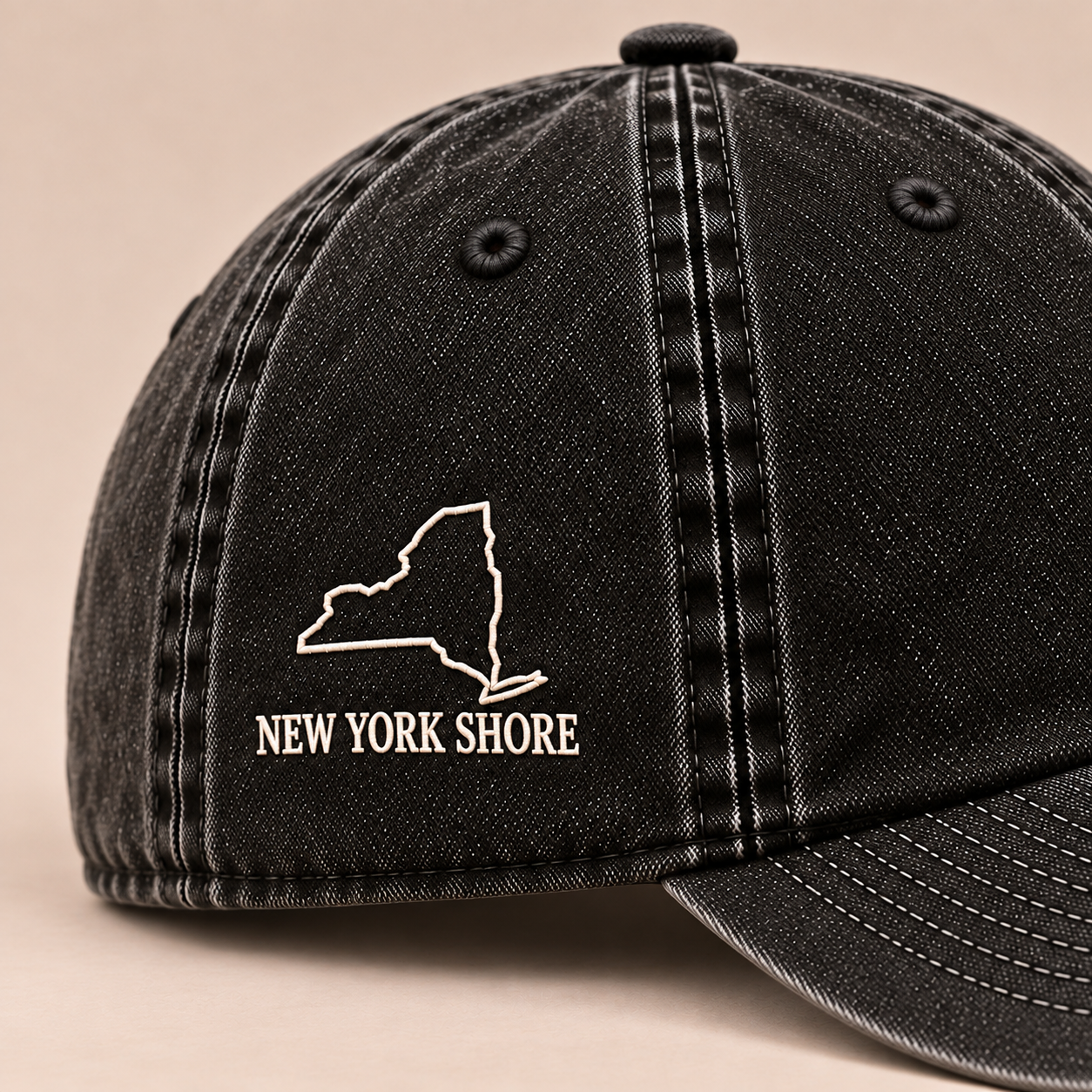 Correct New York Shore embroidery on wearer right side