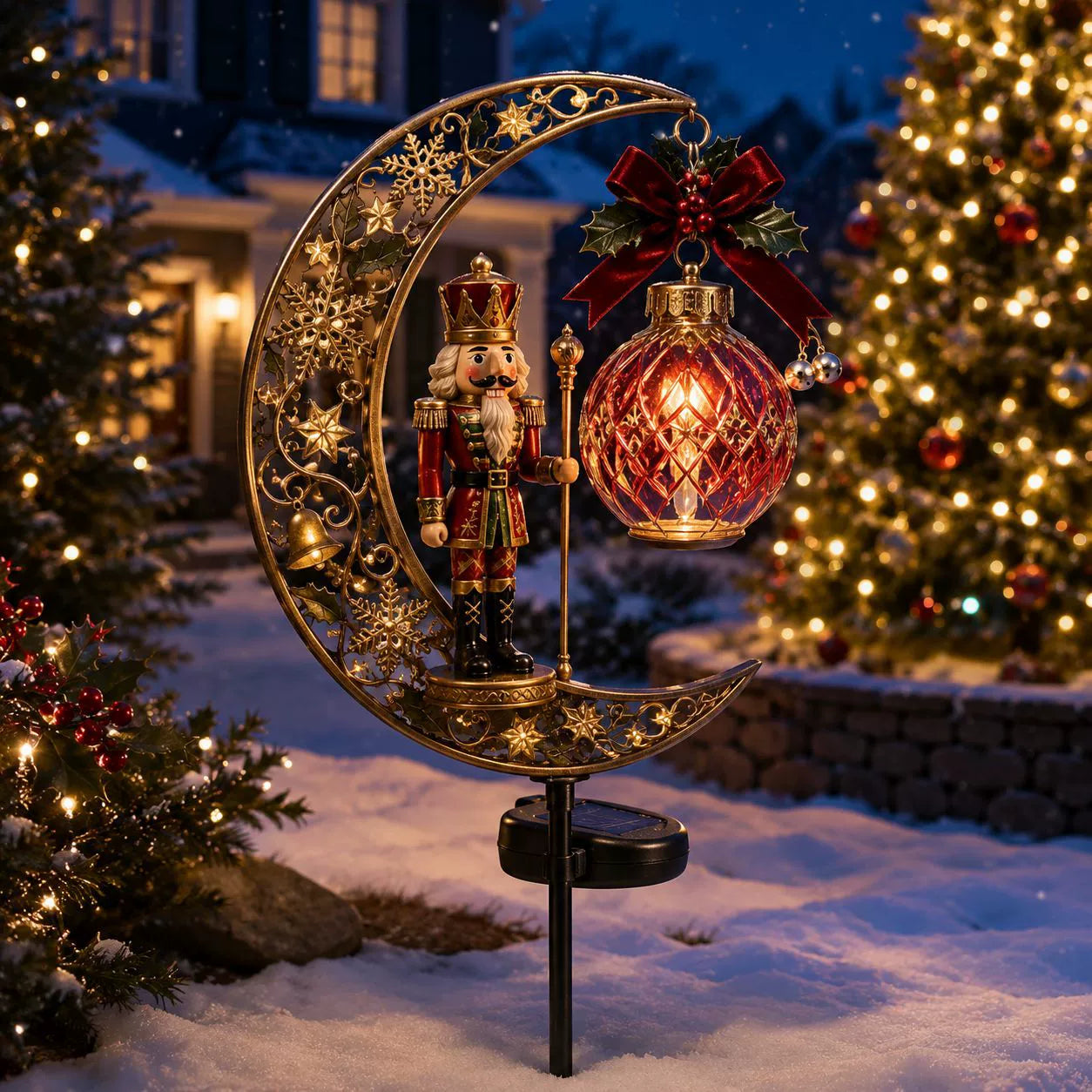 🔥LAST DAY 49% OFF-Christmas Moonlight Solar Garden Decor🎄✨